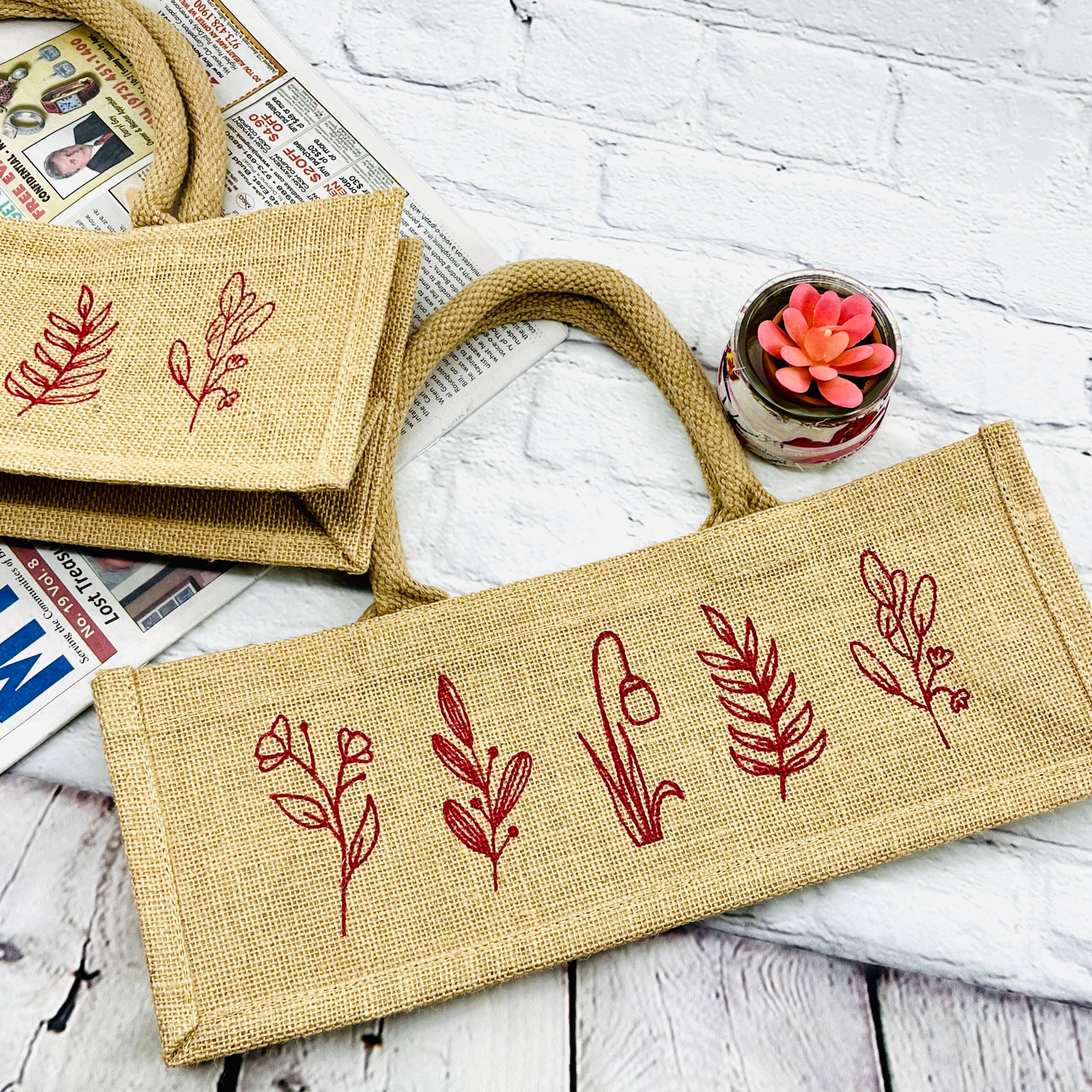 7 Artisan Street - Wholesale Gift Bag - Unbranded, Reusable Jute Bags Eco Market, Gift Bags4