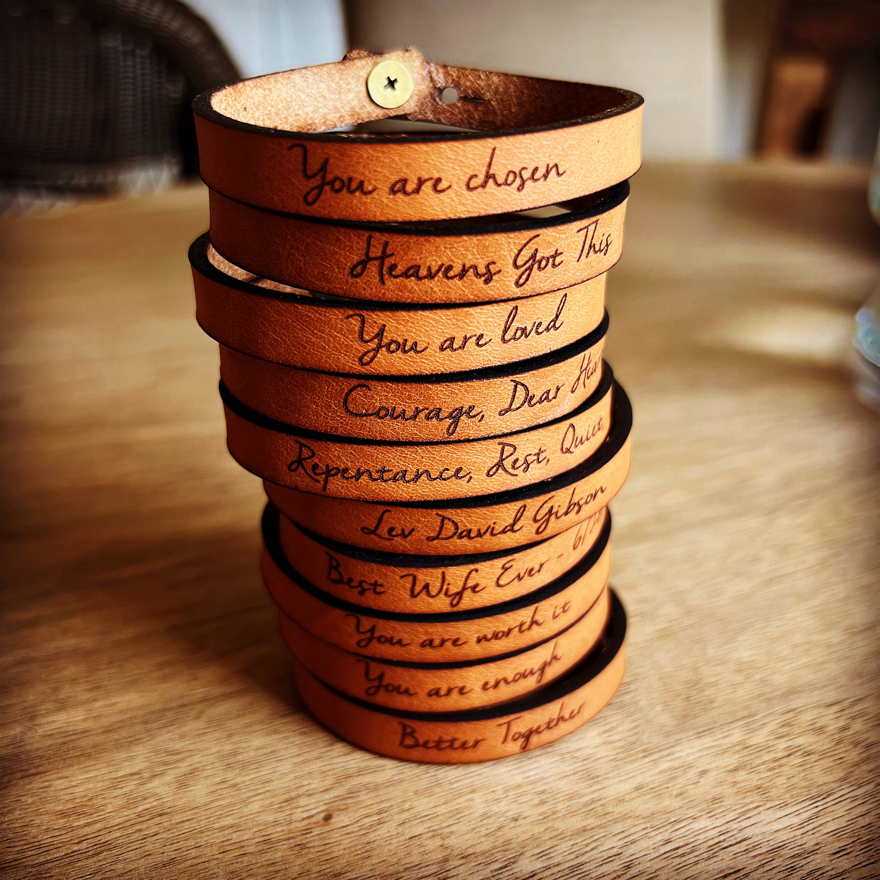 New Market Farmhouse – wholesale Bangle bracelet – Best Mom Ever Thin Leather Bracelet - Mother's Day9