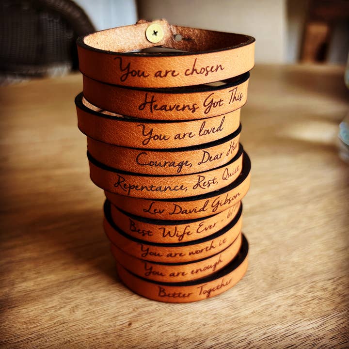 New Market Farmhouse – wholesale Bangle bracelet – Best Mom Ever Thin Leather Bracelet - Mother's Day9