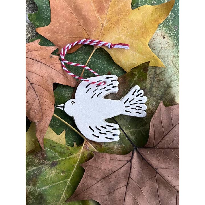Matilde Horta - Wholesale Ornament - Bird Lines - Handmade Ceramic Hanging Ornament - 6x8cm3