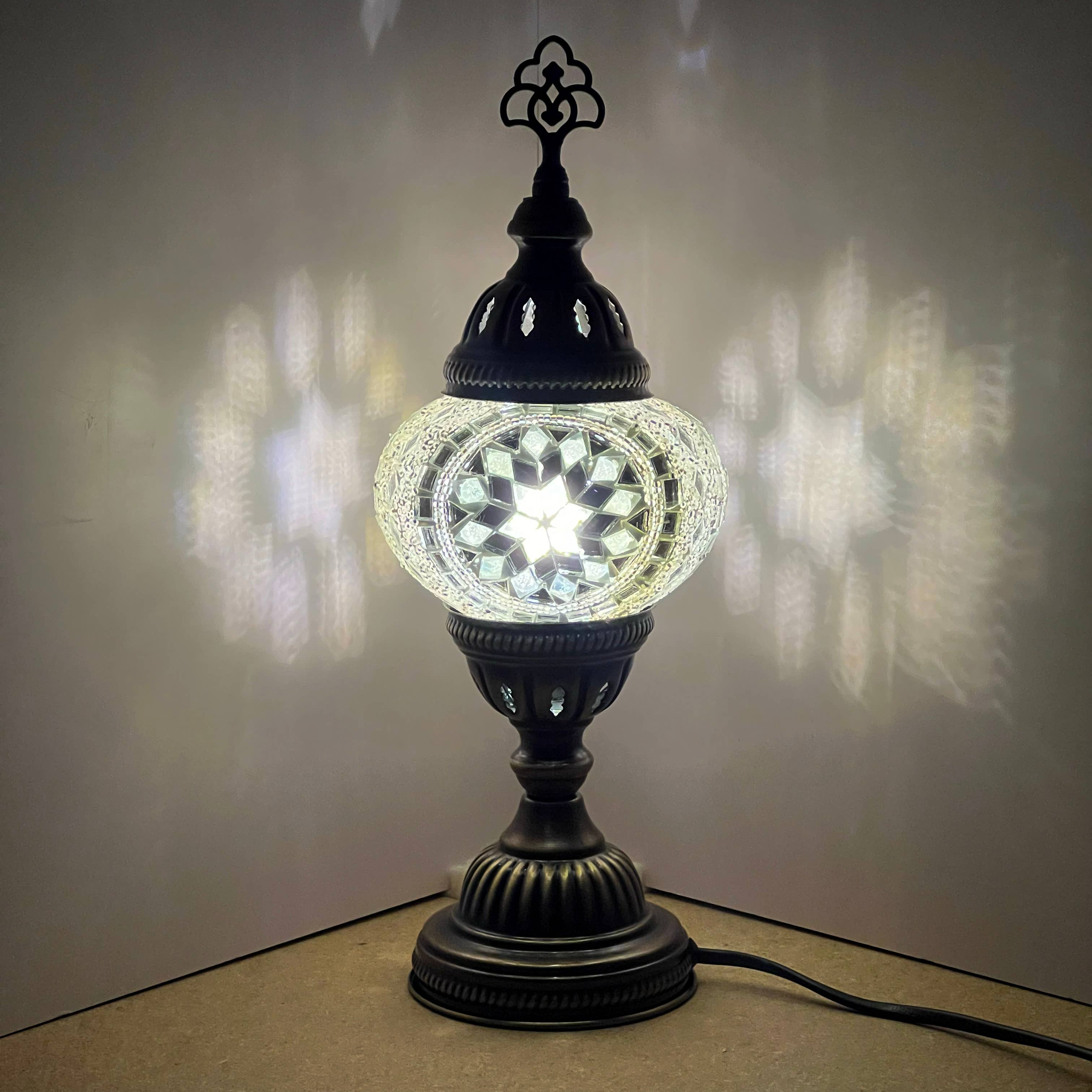 Gypsy Soul - Wholesale Accent/Desk Lamp - Handmade Mosaic Turkish Table lamp 6" Glass Globe - 6 Lamps12