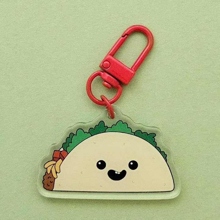 happy taco acryl sleutelhanger voor wholesale door These Things