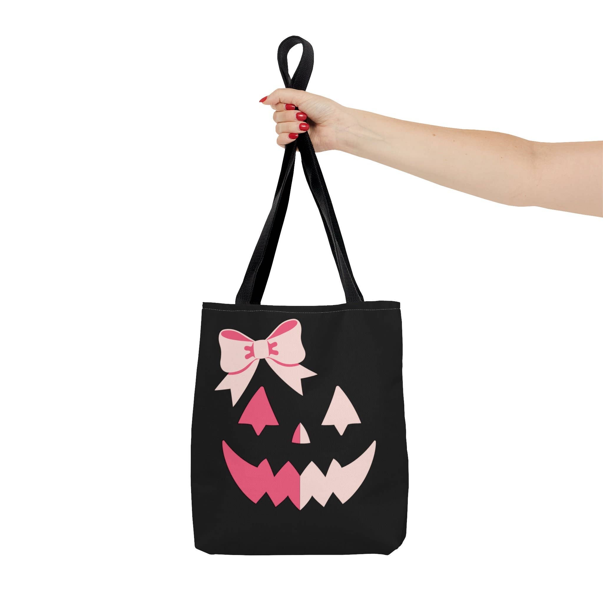 T O T A L I Z A D O R E S - Wholesale Tote Bag - Women's - Pink Pumpkin Halloween Tote Bag Trick or Treat Candy Bag7