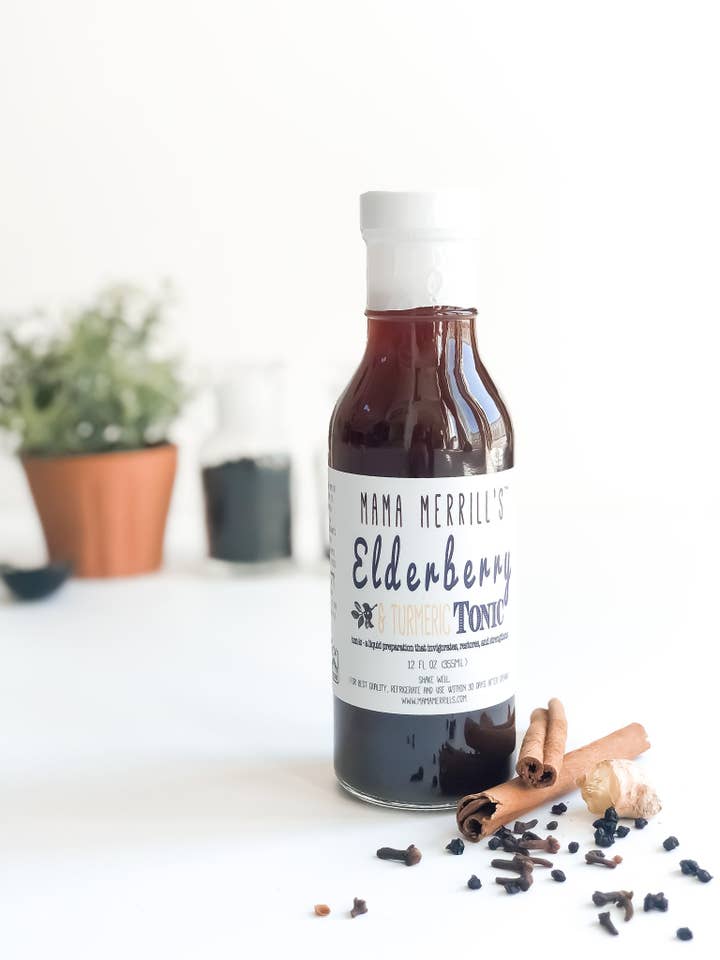 Elderberry & Turmeric Tonic for wholesale by Mama Merrill's Herbal Formulas