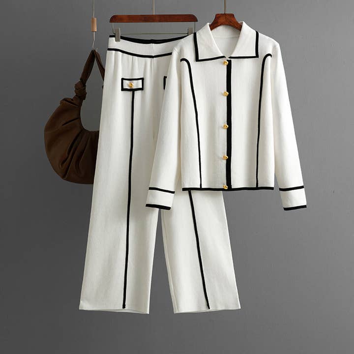 Marayn - Wholesale Top & Pant Set (NOT Loungewear) - Women's - Chic Knit Set European Style AutumnWinter Comfort