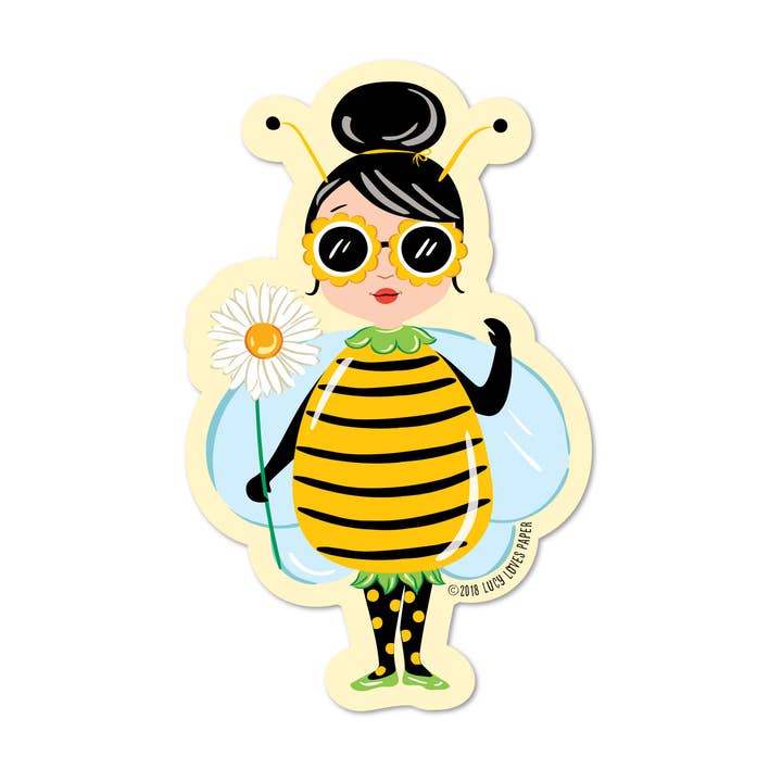 Adesivo Bumble Bee Girl per la vendita all'ingrosso da parte di Lucy Loves Paper