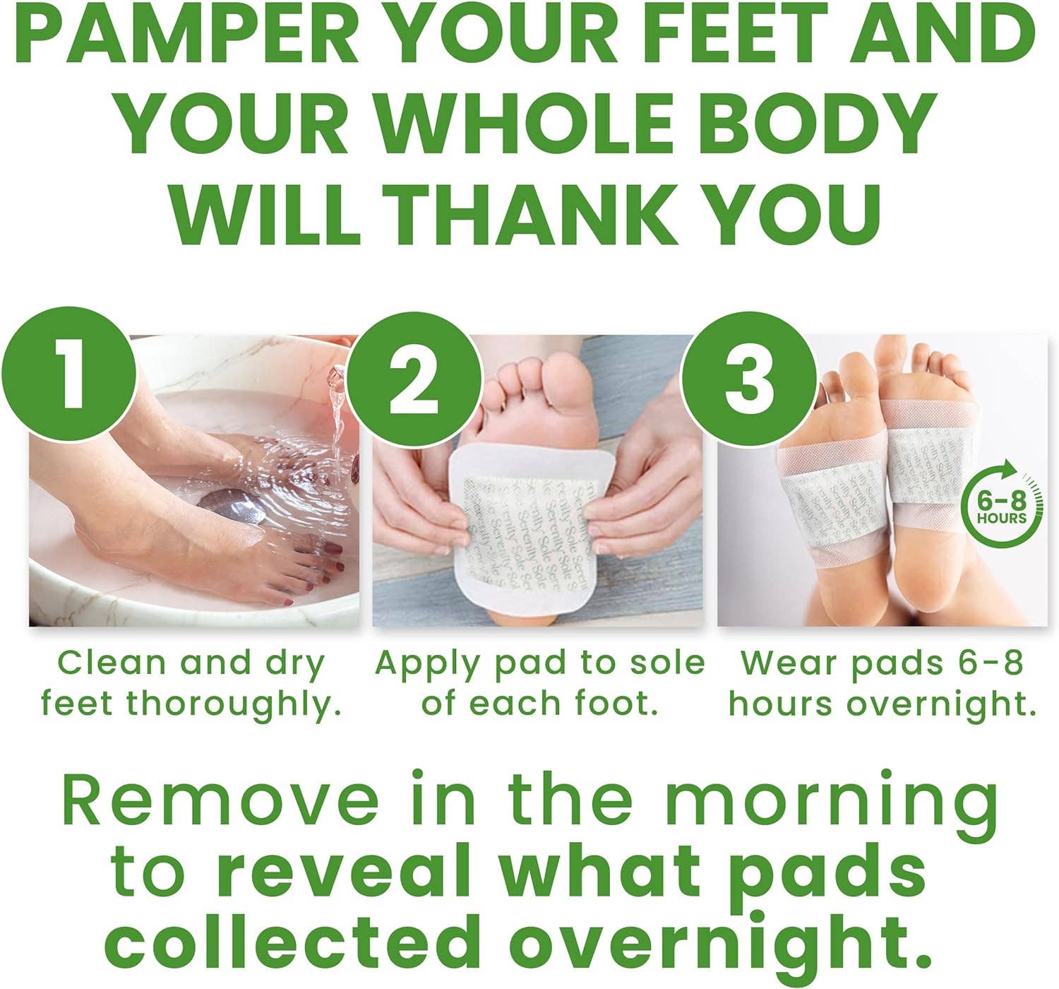 Lure Essentials - Wholesale Foot Mask - Sole Serenity Detox Foot Pads with Zeolite and Wormwood2