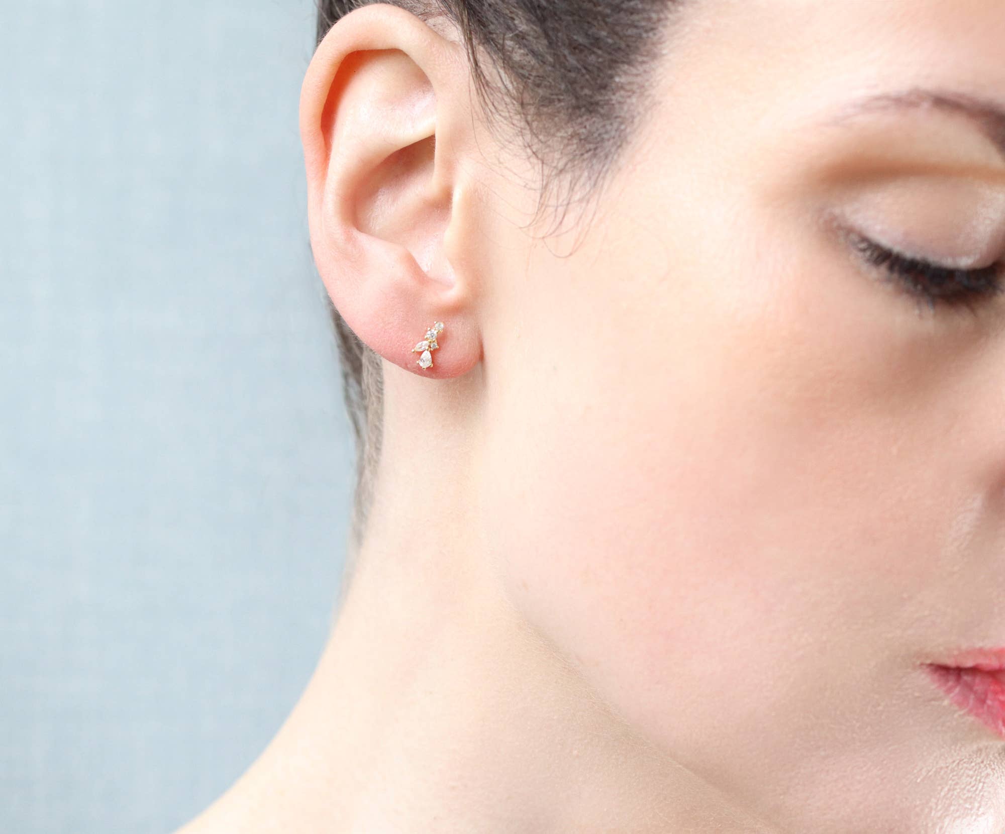 Silk Purse, Sow's Ear - Wholesale Stud/Post Earrings - Fairy Wing Tiny Petal Leaf Stud Earrings5