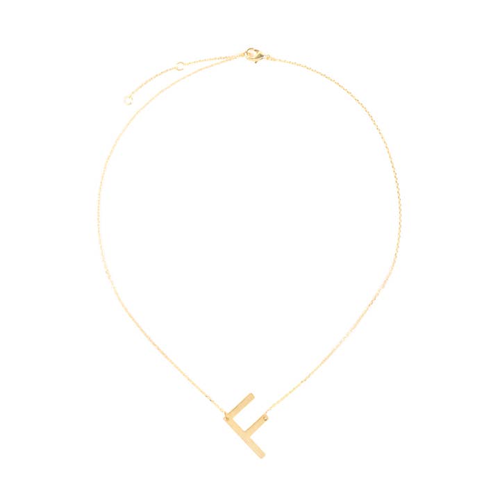 MYS Wholesale Inc - Wholesale Pendant/Charm Necklace - Initial Rough Finish Chain Necklace12