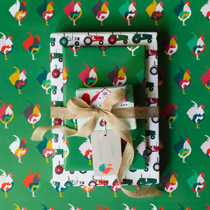 REVEL & Co. - Venta al por mayor Sobre de papel de regalo - Hoja de papel de regalo con gallos