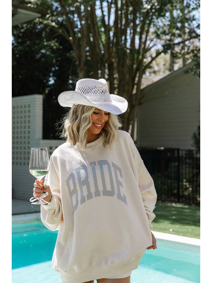 Girl Tribe Co - Wholesale Graphic Sweatshirt - Women's - Classic Bride Sweatshirt In Ivory1