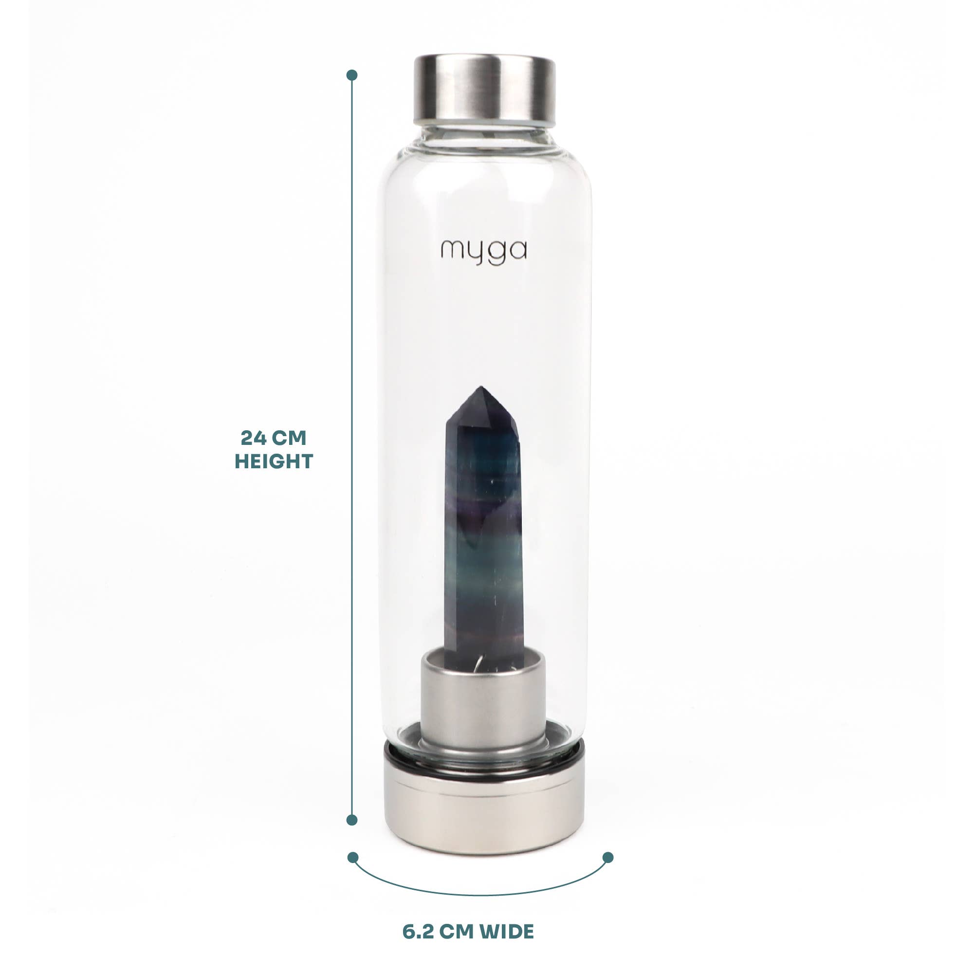 Myga - Wholesale Water Bottle - Fluorite Crystal Glass Water Bottle2
