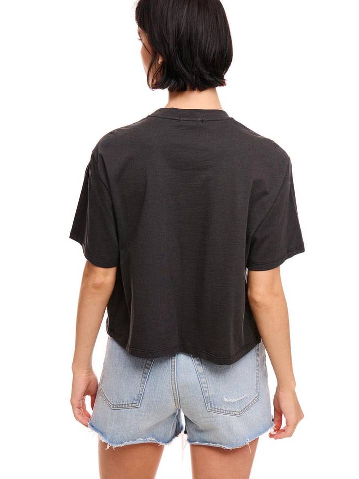 Zutter - Wholesale Screen Printed T-Shirt - Women's - Jesus Saves Graphic S/S Relaxed Faux Crop Tee1