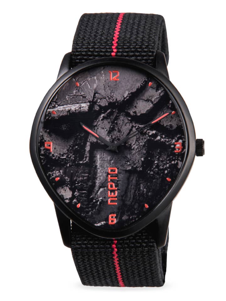 Numero 1 Dark Side – Black/Red Nato Fabric for wholesale by NEPTO