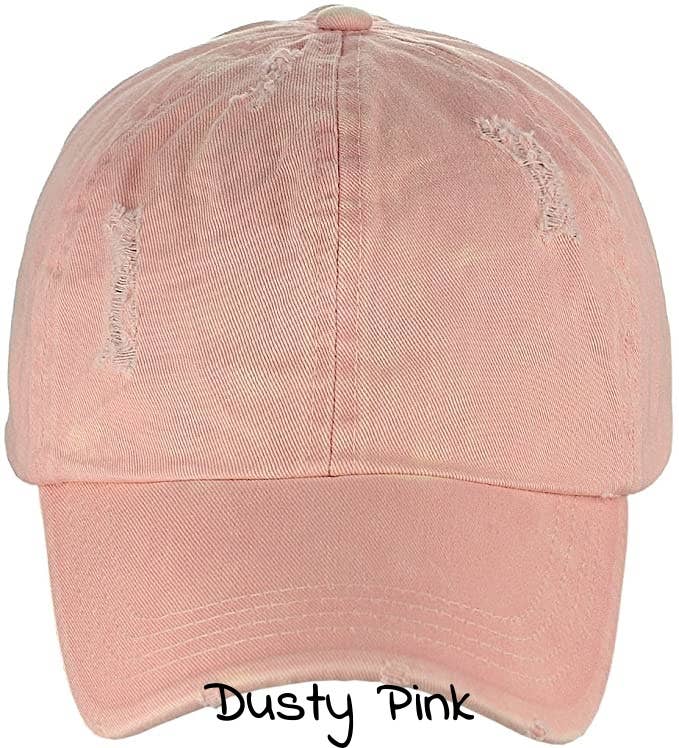 Treasure Bank - Wholesale Ponytail Cap - Women's - PONYFLO Distressed Cotton Ponytail Cap16