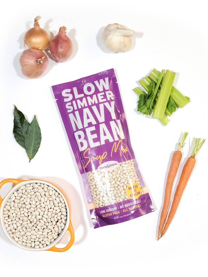 Slow Simmer Navy Bean Soup Mix - 12oz for wholesale by Davis & Davis Gourmet Foods