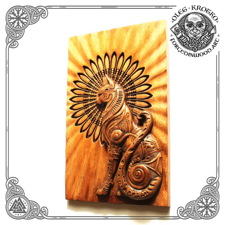 Fantástica deusa esculpida em madeira por atacado de Forged In Wood