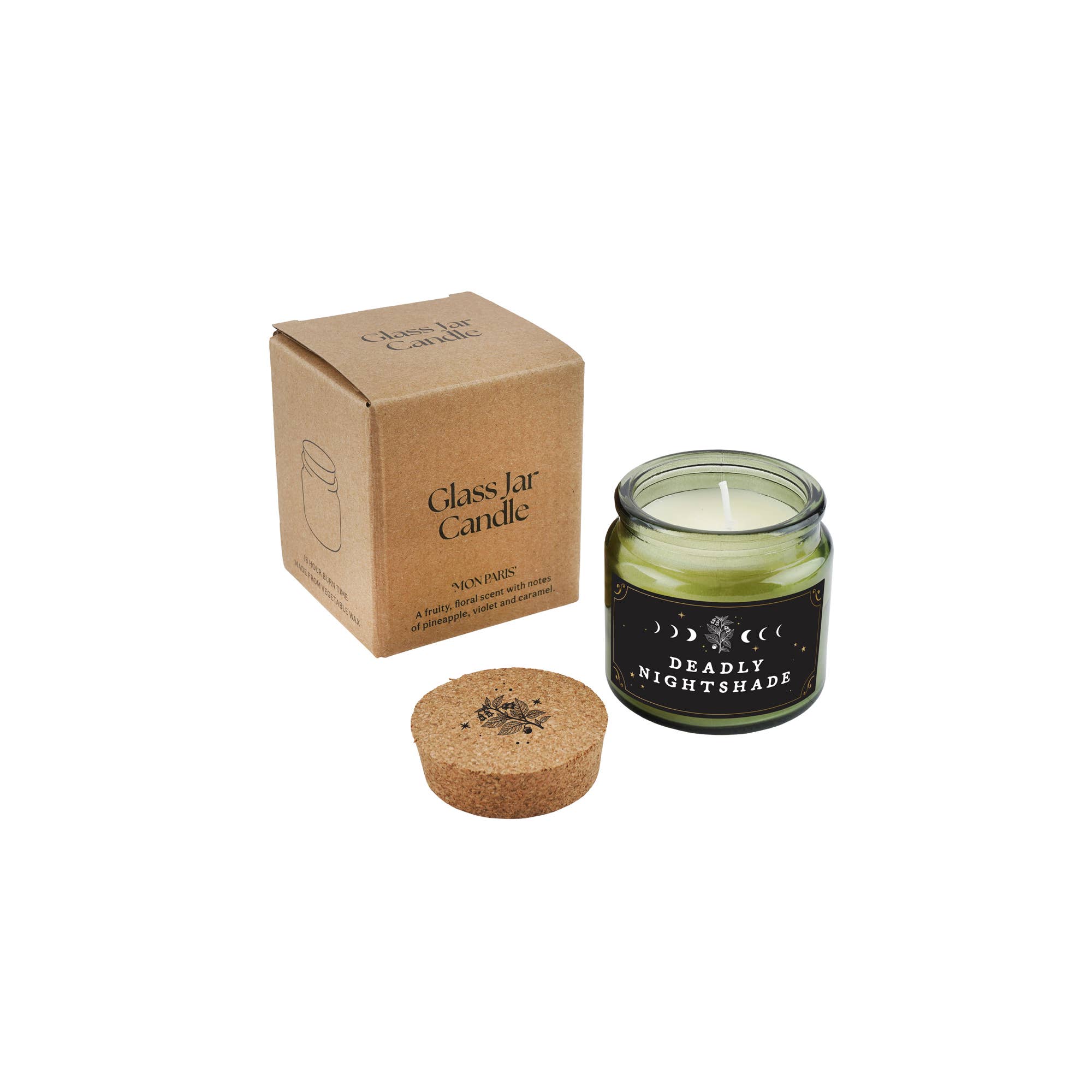 CGB Giftware - Wholesale Jar/Filled Candle - 'Deadly Nightshade' Small Green Candle1