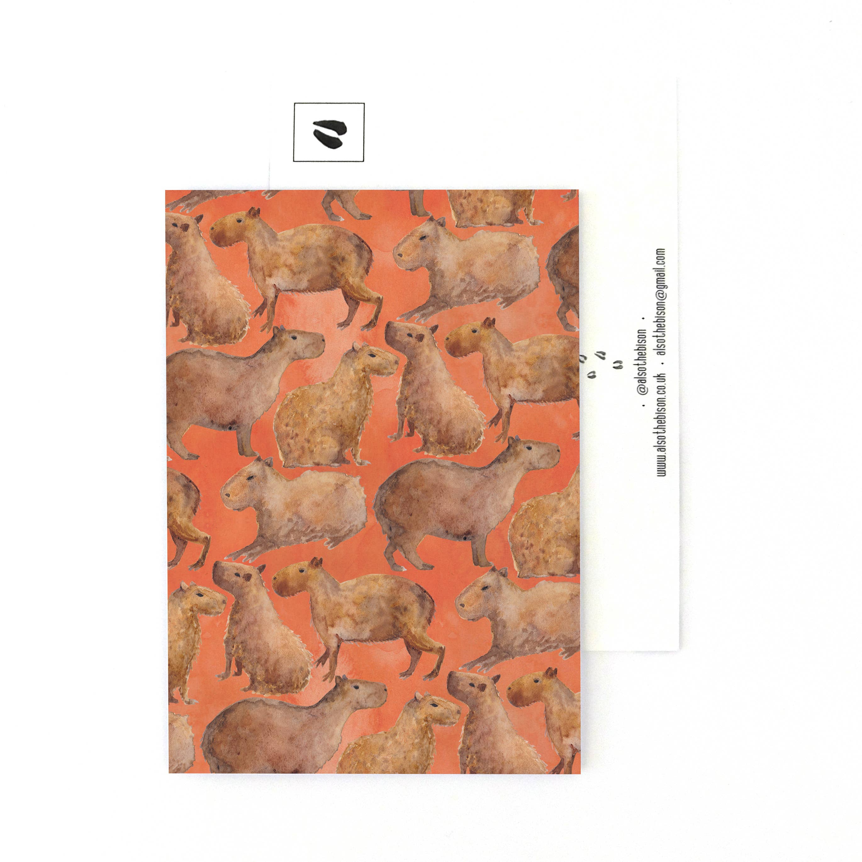 Bison Bindery – Engroshandel Postkort – Chill of Capybaras Print Postkort0