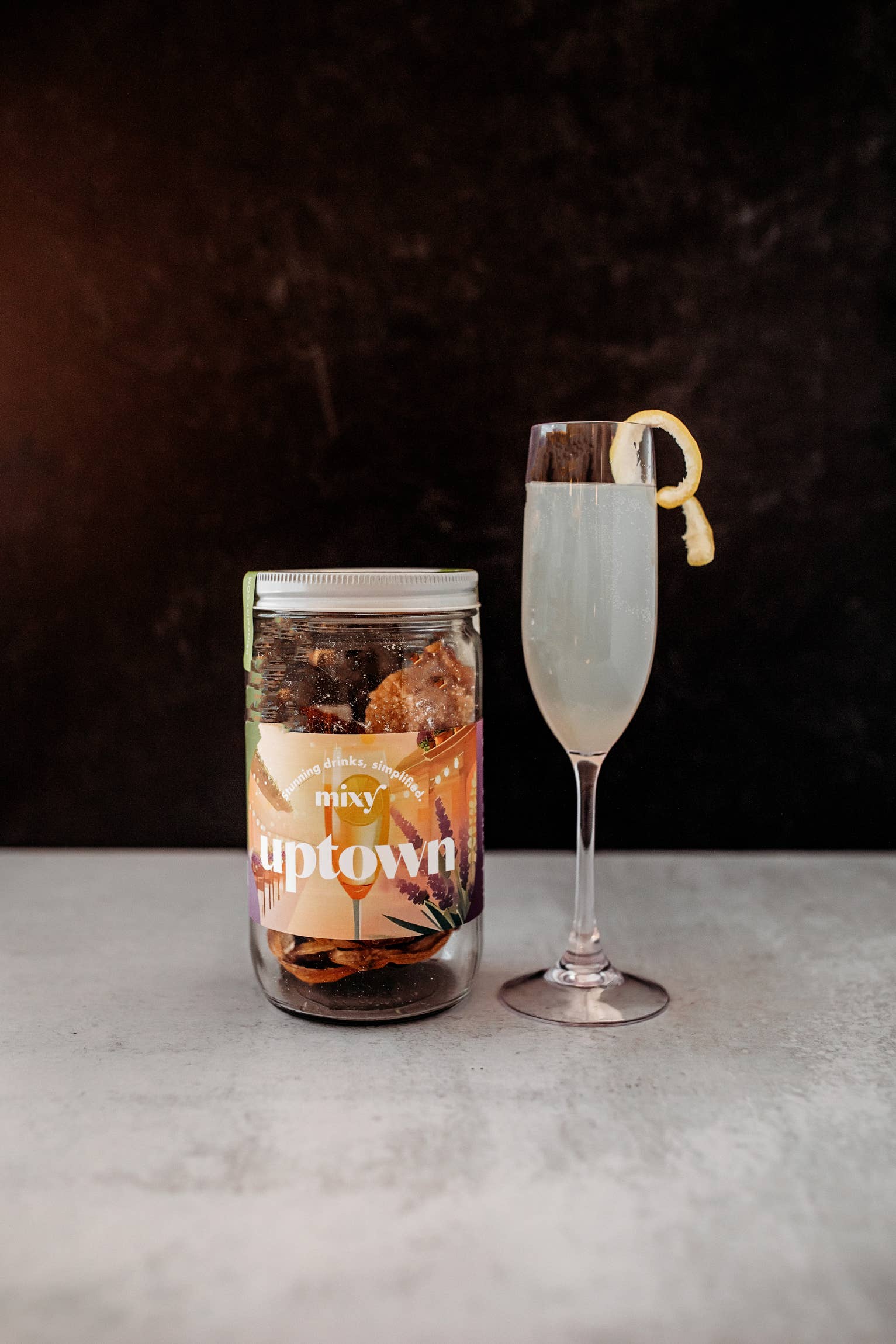 MIXY - Wholesale Cocktail Mix/Syrup - 32oz-Uptown Cocktail Kit (French 75)2