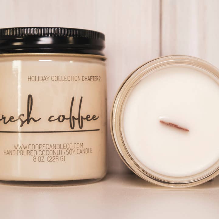 CAFÉ RECIÉN HECHO | 8 OZ para venta al por mayor de COOPS CANDLE CO