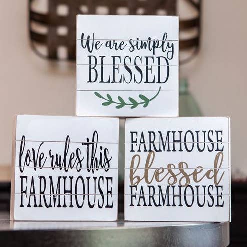 Col House Designs - Wholesale Sign - Farmhouse Shiplap Box Sign 3/Assorted1