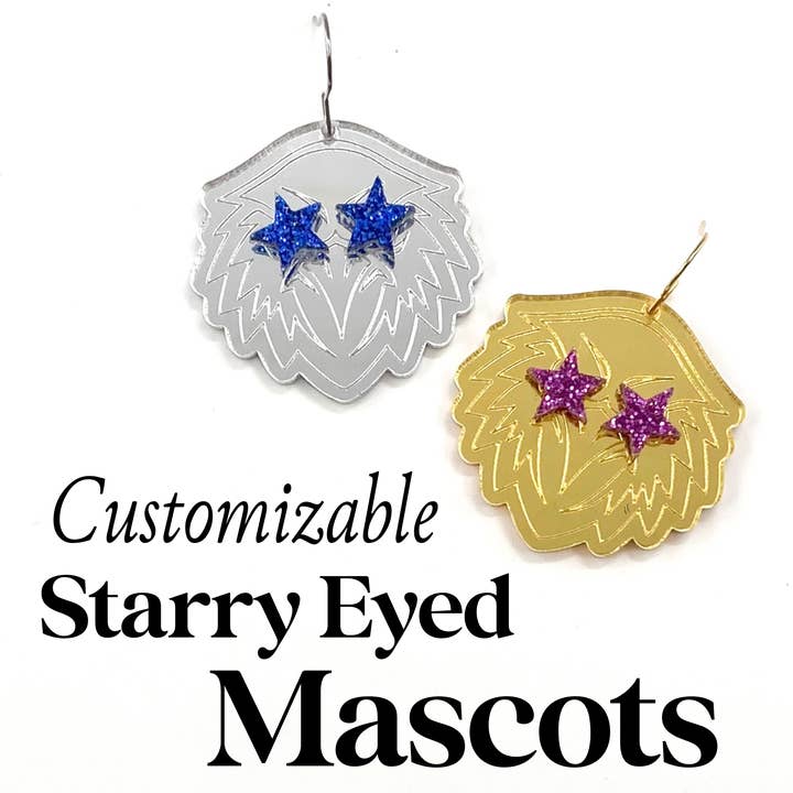 Fan Glam Mascot de 1,5" Dangles: EAGLES - Brincos Personalizados Spirit por atacado de Doohickies