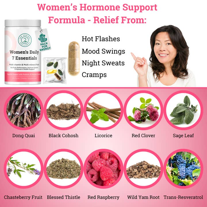2nd Springs - Wholesale Oral Supplement/Vitamin - 2nd Springs Women's Daily 7 Essentials Daily Vitamin Pack