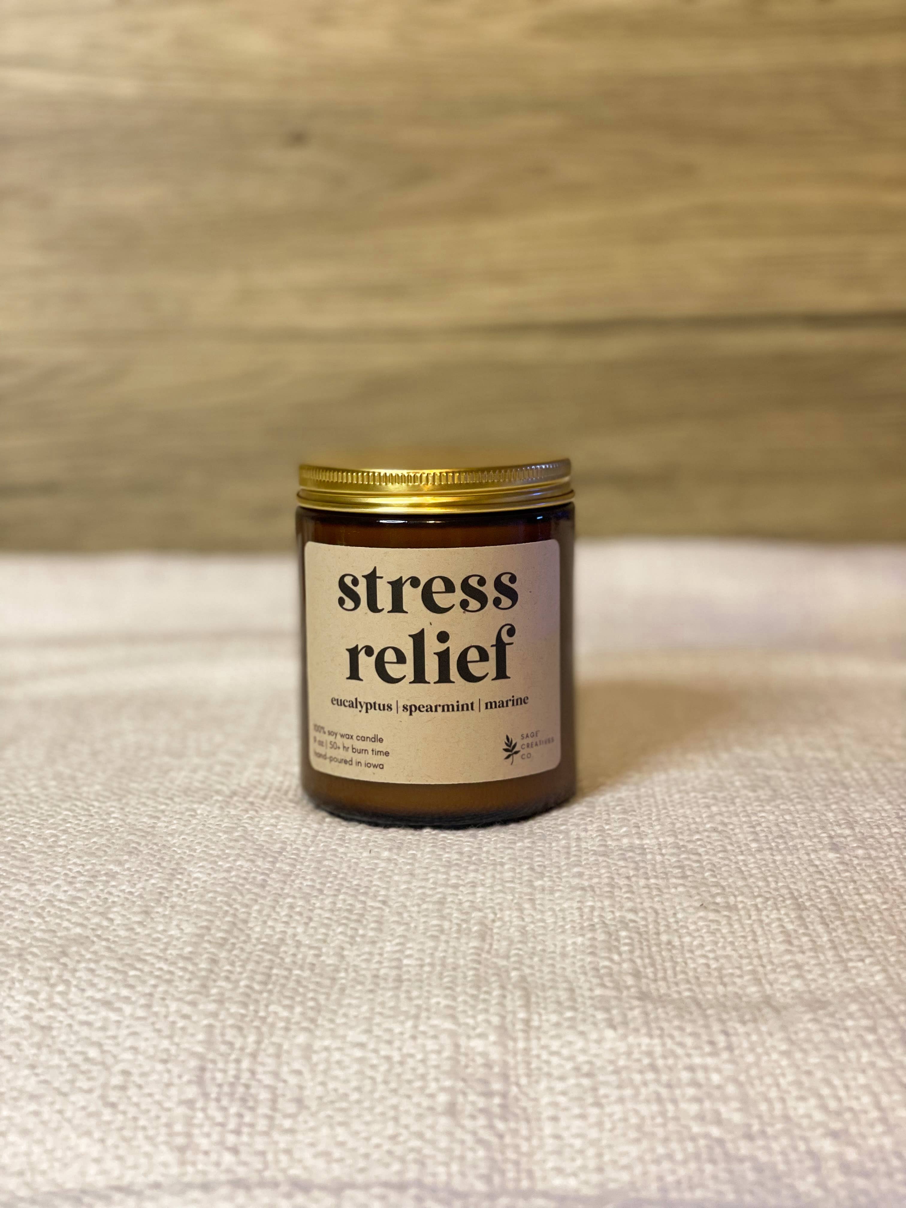 Sage Candle Co. - Vente Bougie en bocal - Soulagement du stress - Bougie d'aromathérapie à 100 %4