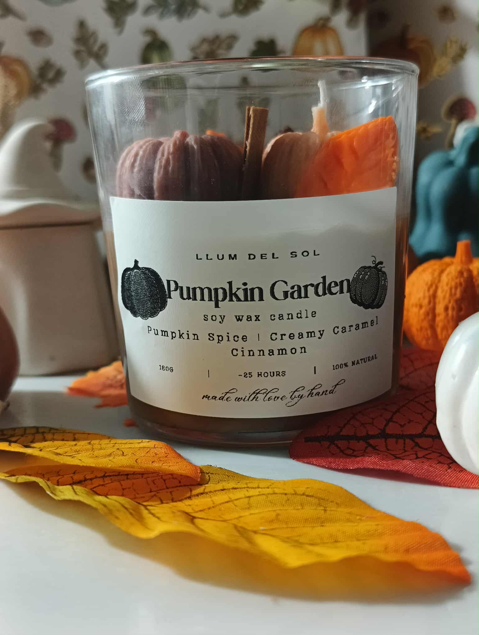 Llum del Sol - Wholesale Jar/Filled Candle - Pumpkin Candle Chai Candle – Pumpkin Spice, Creamy Caramel 4