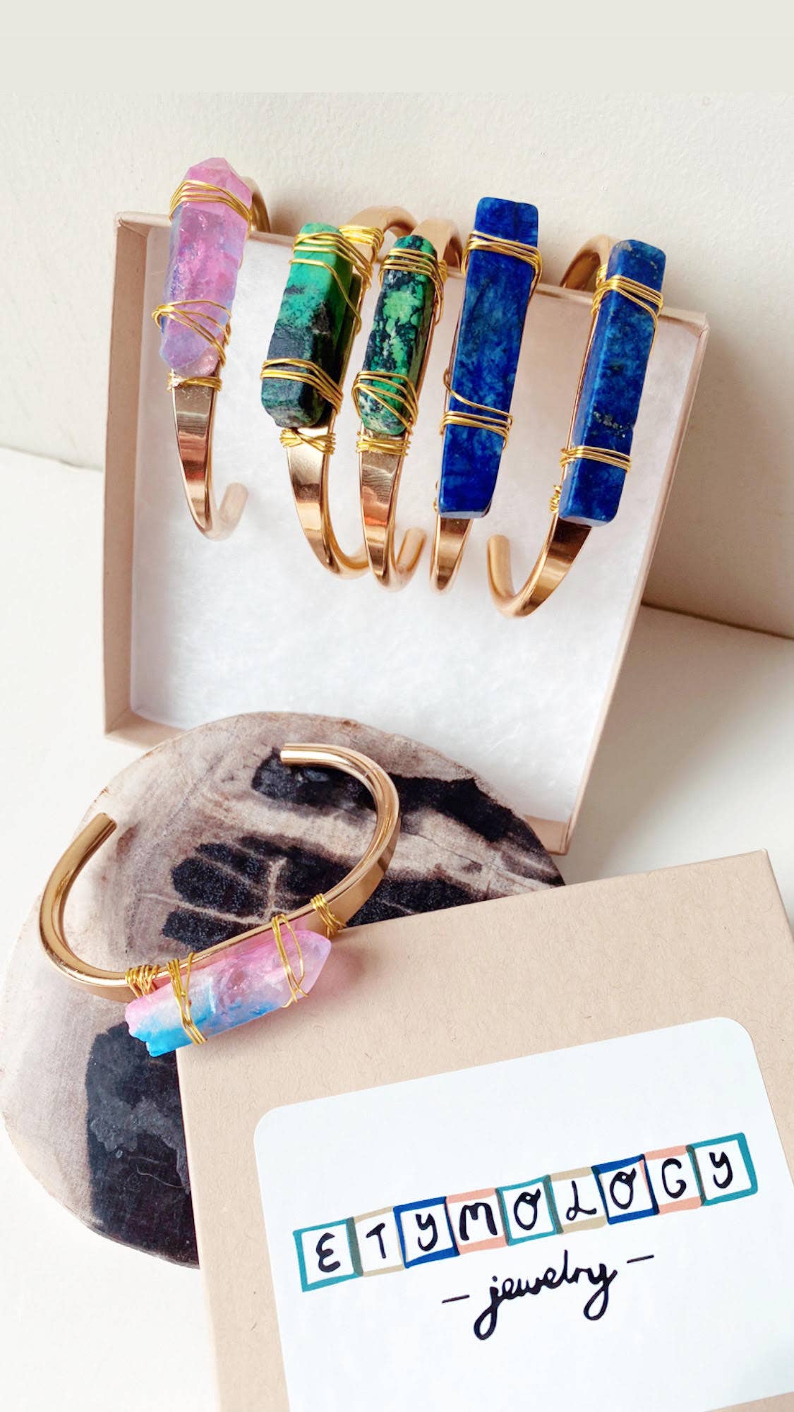 Etymology Jewelry - Wholesale Cuff Bracelet - Crystal Cuff - Crystal Bracelet- Boho Bracelet Jewelry1