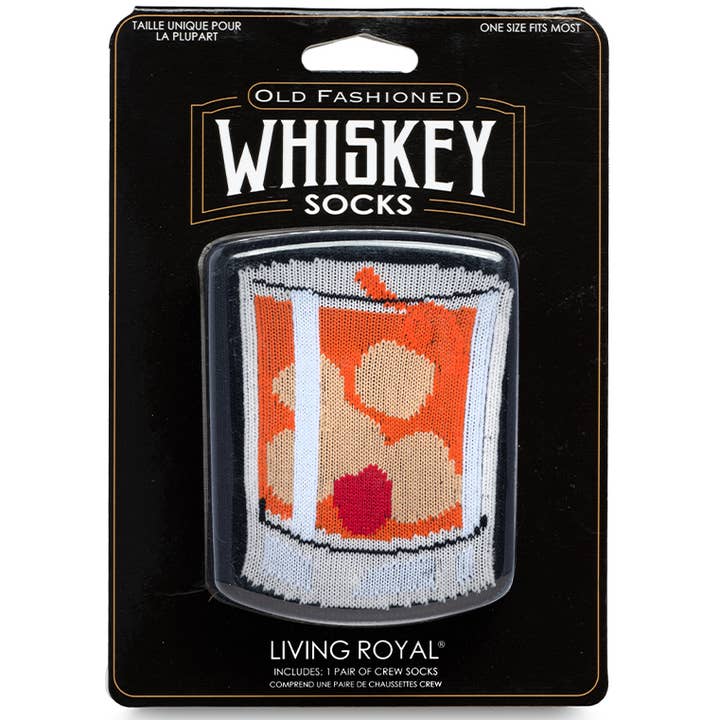 3D Packaged Crew Socks - Whiskey Old Fashioned - Black and other Purchase Wholesale whiskey socks. Free Returns & Net 60 Terms on Faire trending on Faire.