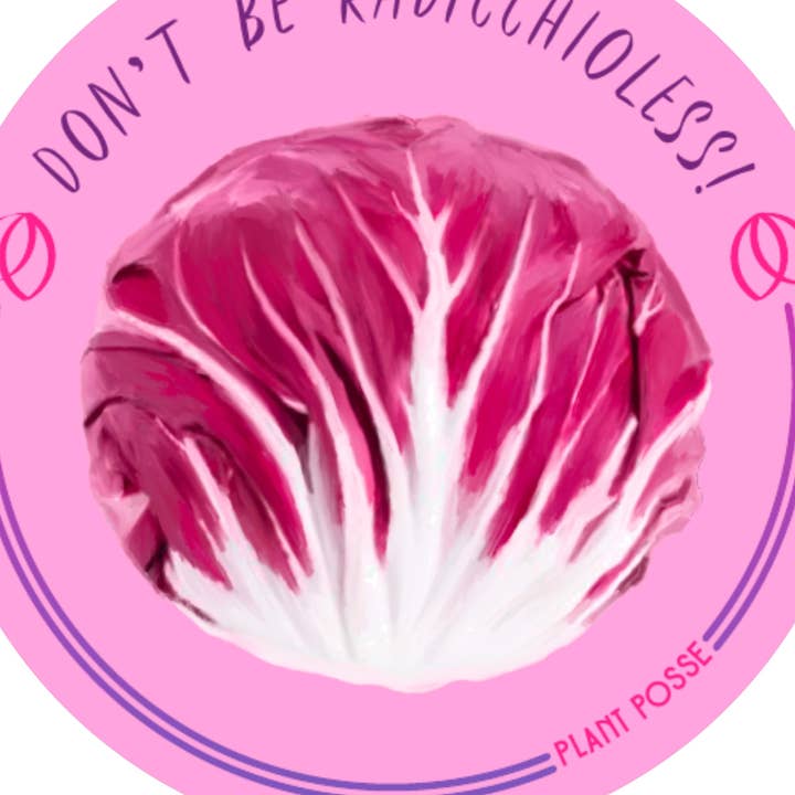 Plant Posse – wholesale Sticker – Radicchio Vinyl Sticker – Funny Vegan Food Pun – Waterproof0