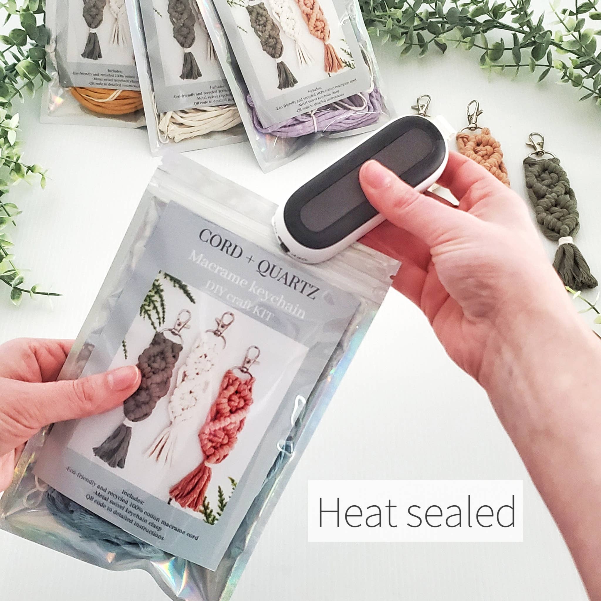 Cord + Quartz - Wholesale DIY Craft Kit - Macrame keychain DIY craft KIT.2