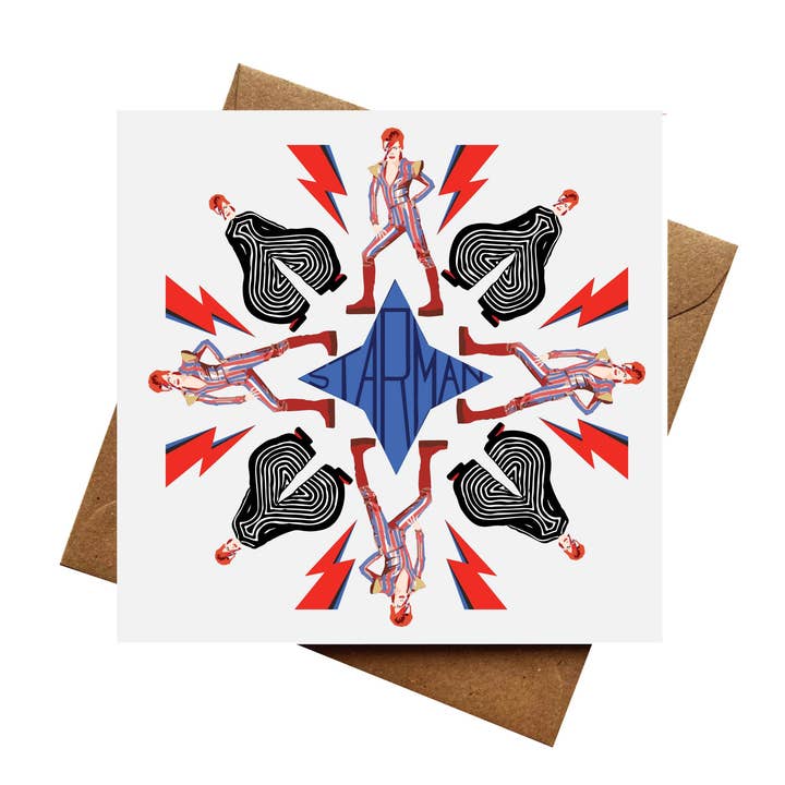 LAURA NILES DESIGN - Venta al por mayor Tarjetas de cumpleaños - David Bowie | Caleidoscopio | Cumpleaños | Día del padre