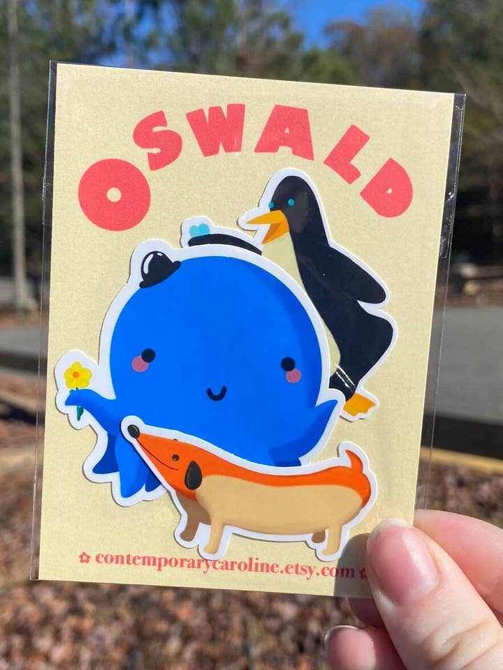 Autocolantes Vinil Oswald Octopus | Packs Autocolantes | Cartoon por atacado de contemporarycaroline