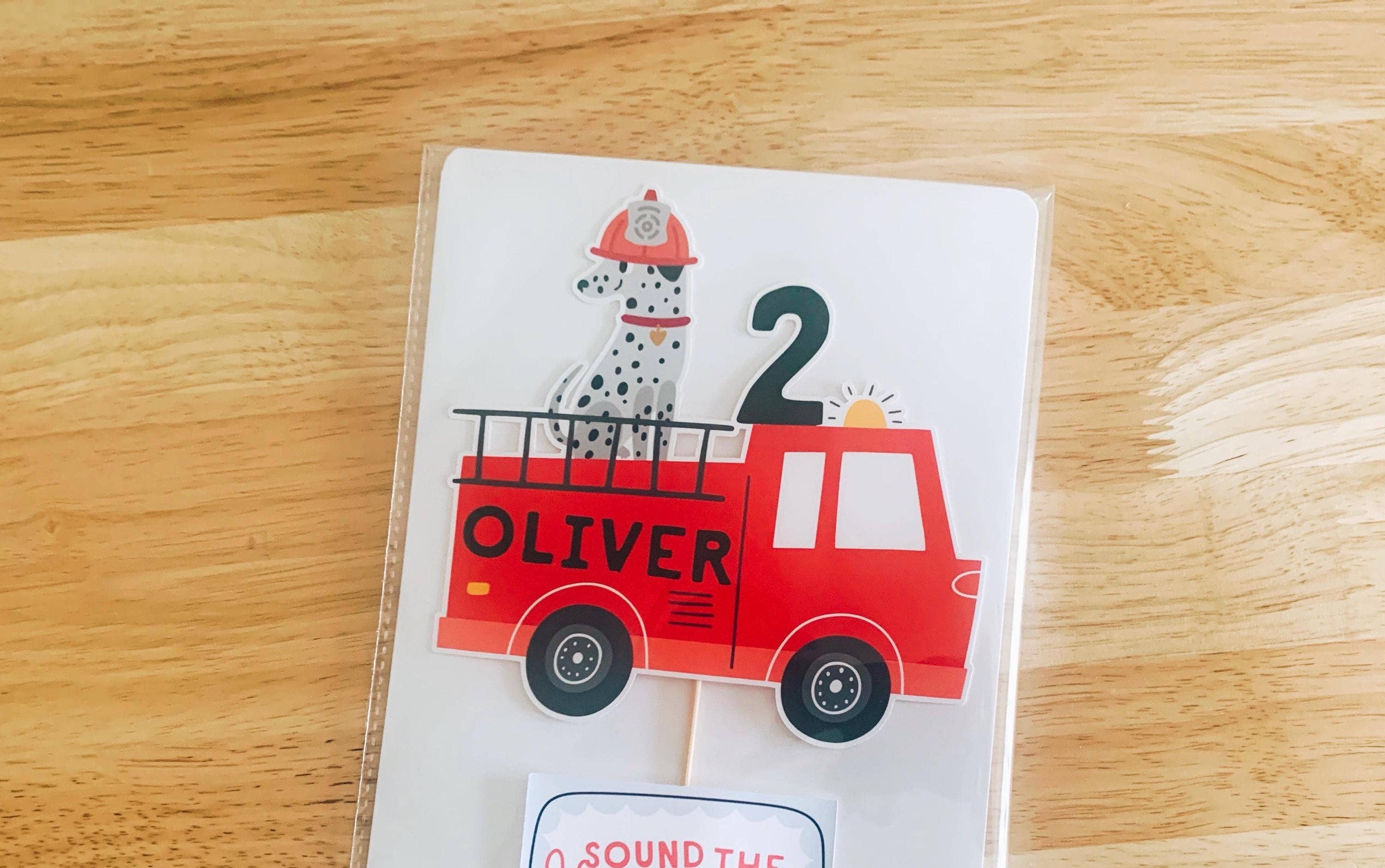 Uncouth Coco - Wholesale Cake/Cupcake Topper - Firetruck Firefighter Birthday Cake Topper2