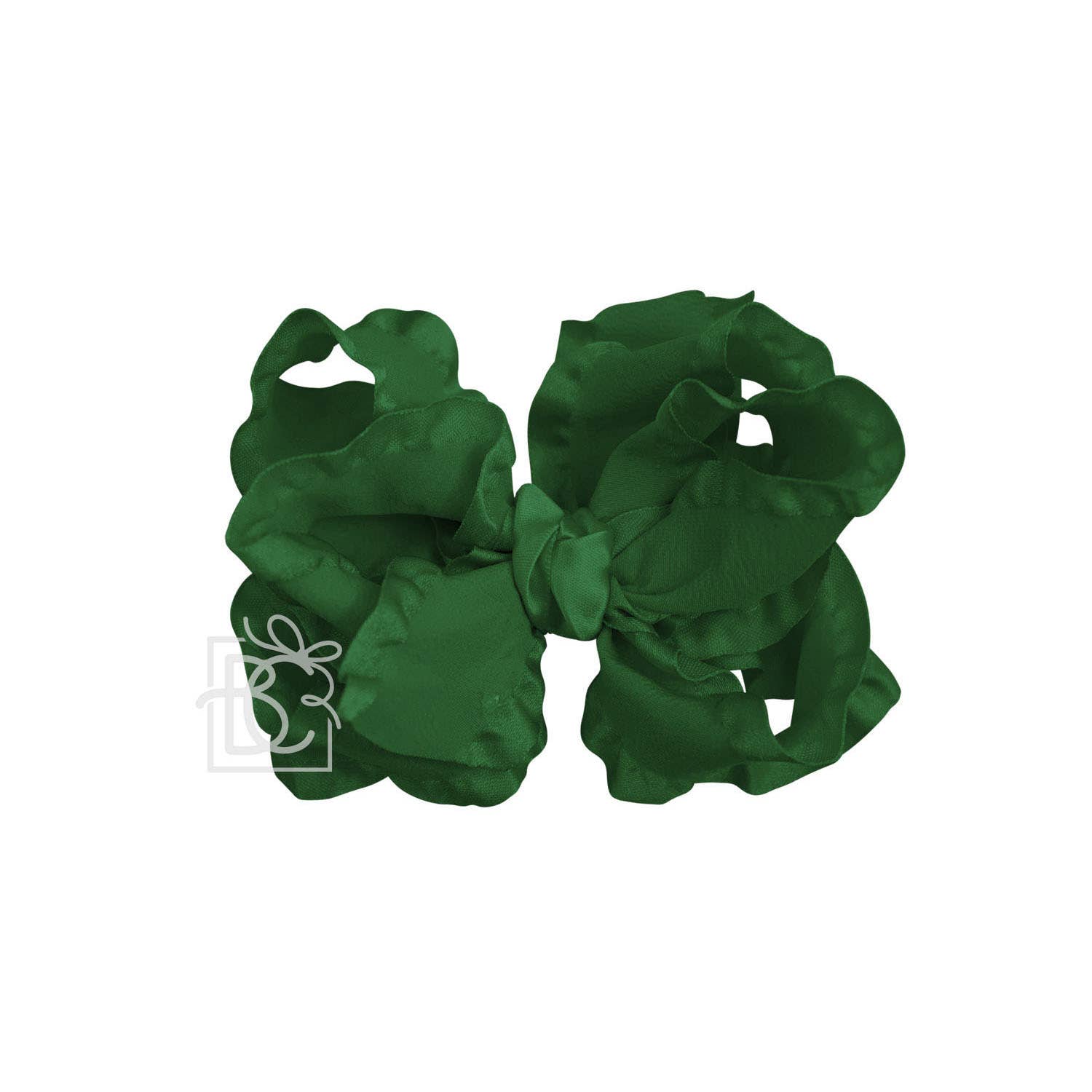Beyond Creations, LLC - Wholesale Hair Bow - Kids - DOUBLE RUFFLE BOW ON CLIP62