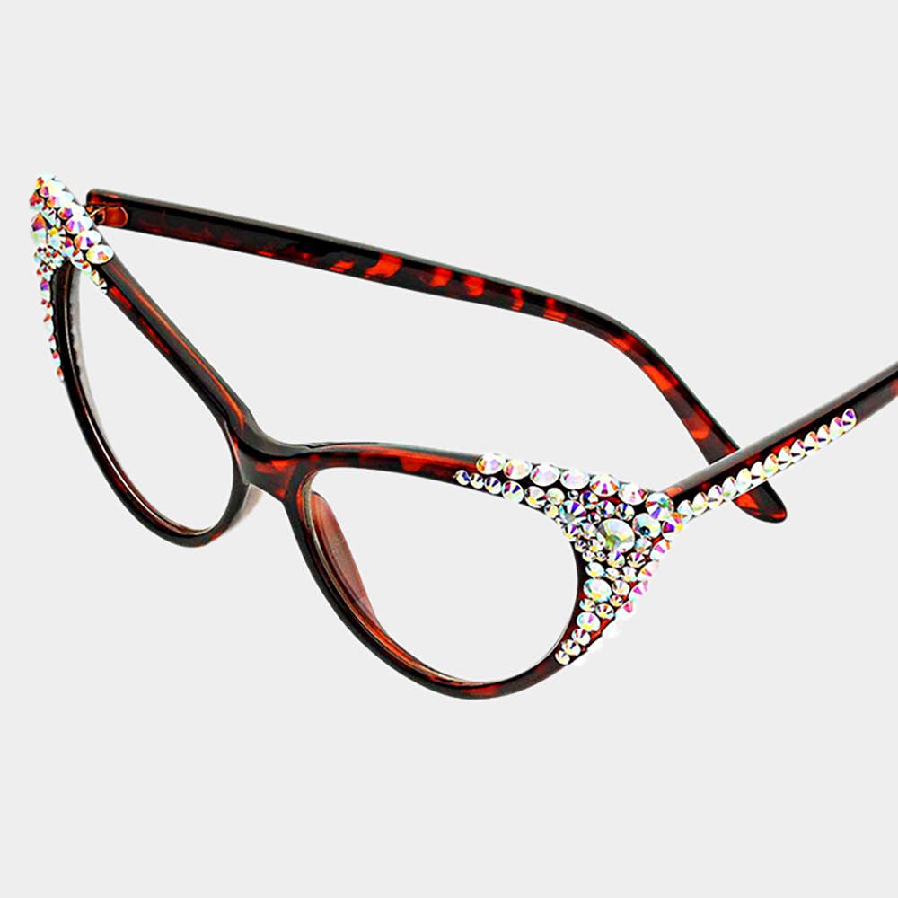 Sensibling Corp. - Wholesale Sunglasses - Women's - Bubbly Austrian Crystal Cat Eye Optical Glasses20