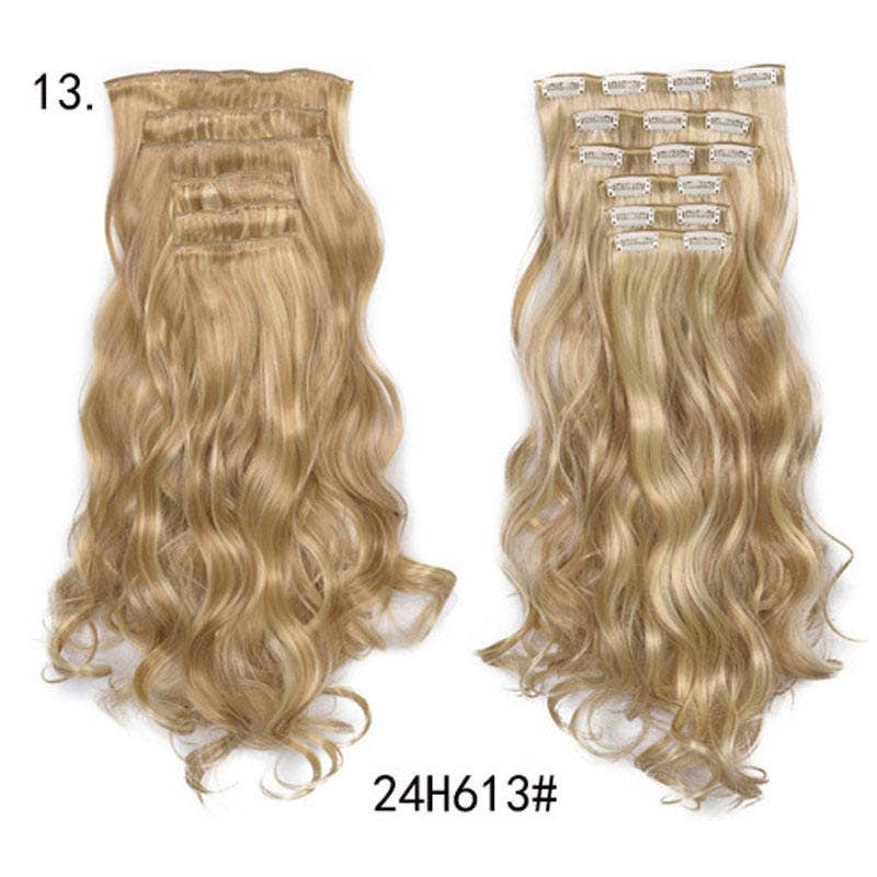 VIGOR - Wholesale Hair Extensions - Long Curly Wavy Hair 16 Clip In Hair Extension20