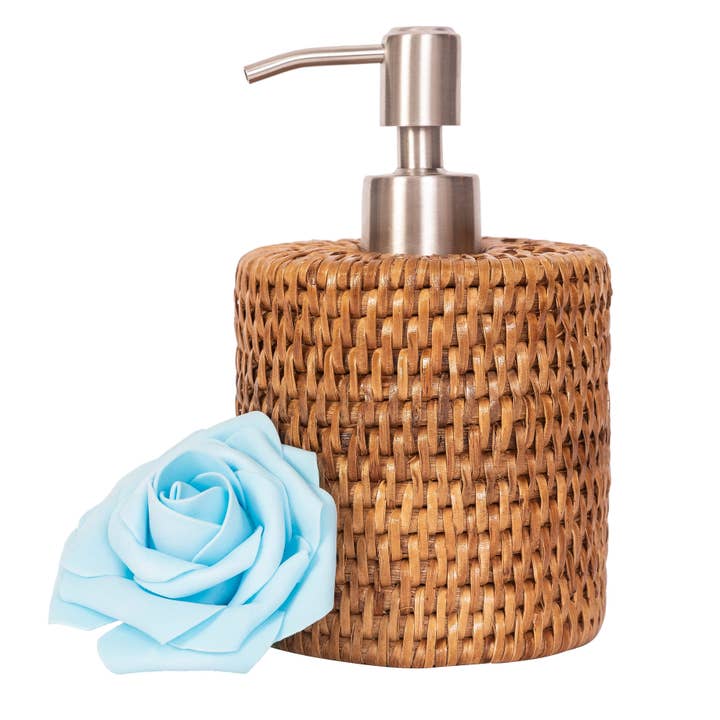 Artifacts Trading Company - Wholesale Soap Dispenser - Rattan Soap Dispenser – Polished Stainless-Steel Pump8