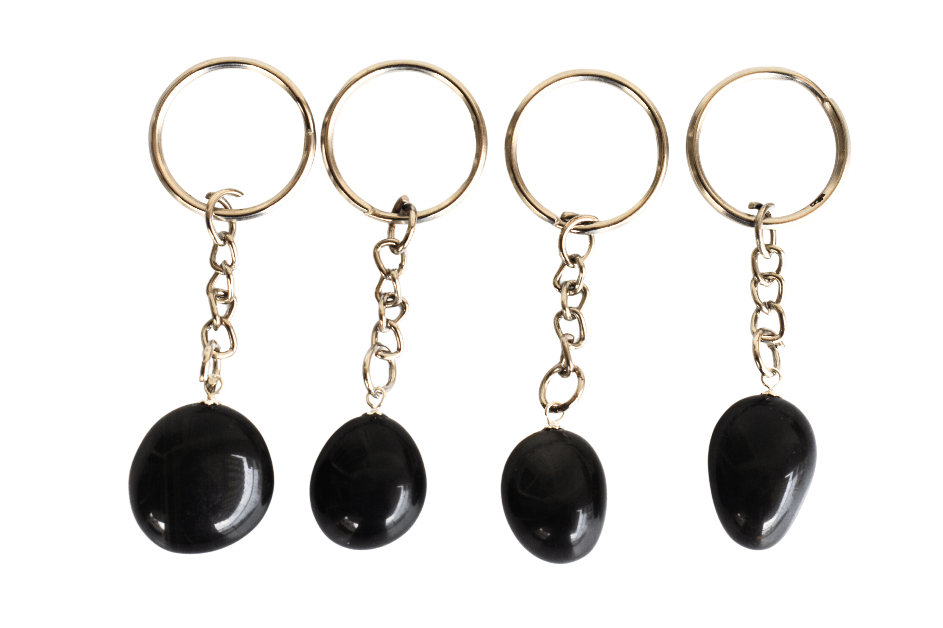 Soothing Crystals – wholesale Keychain – Unisex – Gemstone Keychain | Black Obsidian | Crystal Stone Keyring0