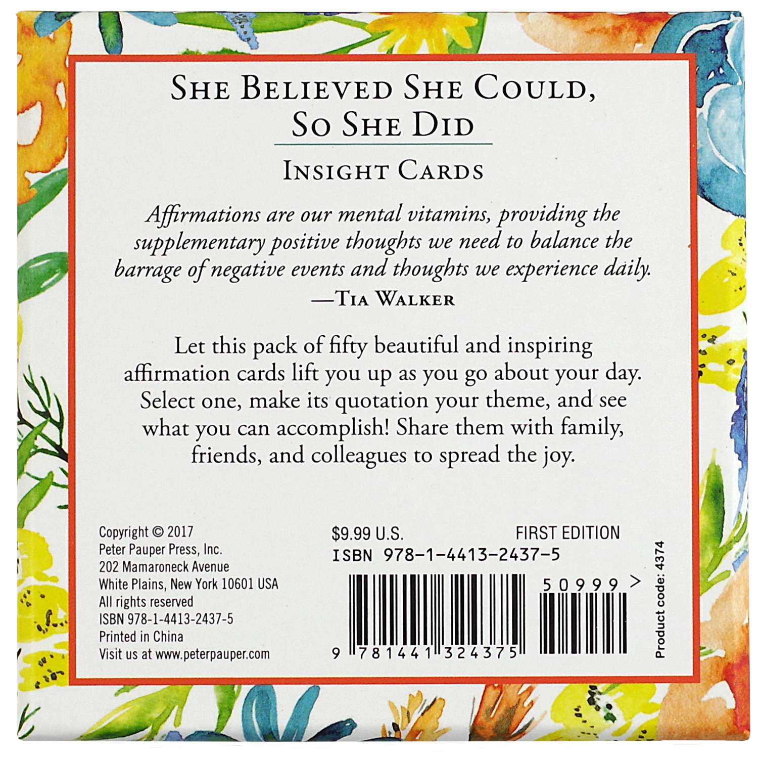 Peter Pauper Press - Wholesale Tarot Cards - She Believed She Could, So She Did Insight Cards9