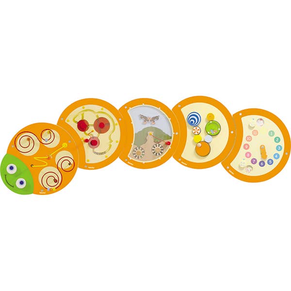 Précommande uniquement - Jouet mural Caterpillar « Pegtop » - Beleduc pour la vente par Beleduc