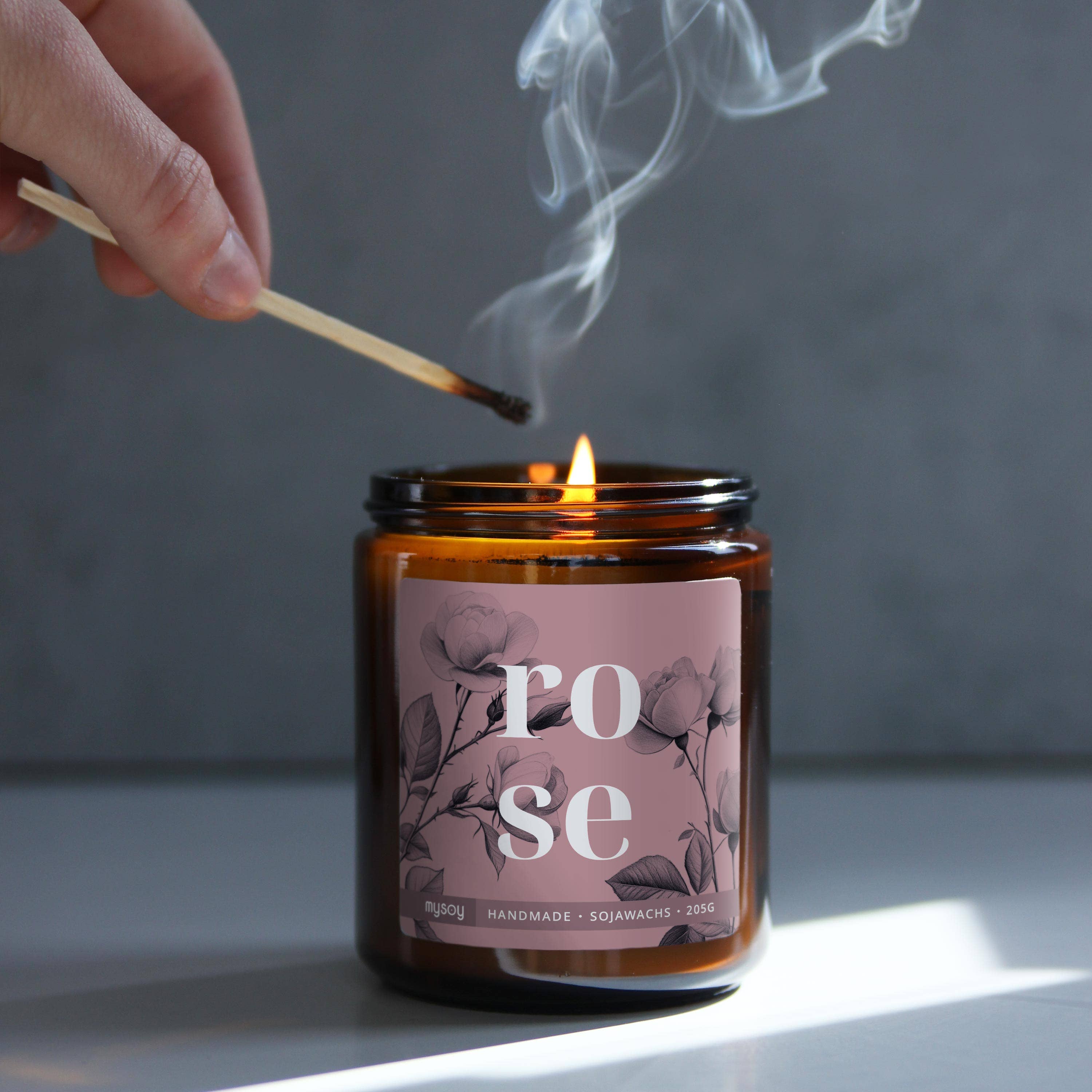 mysoy‎® Duftkerzen-Manufaktur - Vente Bougie en bocal - bougie parfumée en verre blooom | Rose1