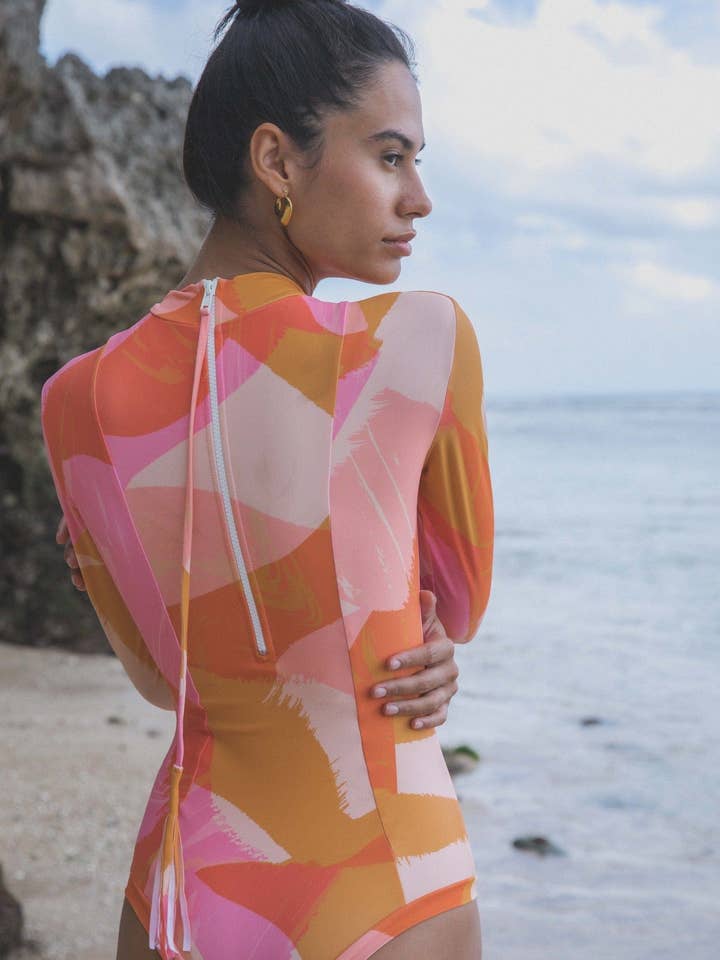 ADULT MAKENA SURF SUIT CHEEKY MOSAIC PINK for wholesale by Issa De' Mar