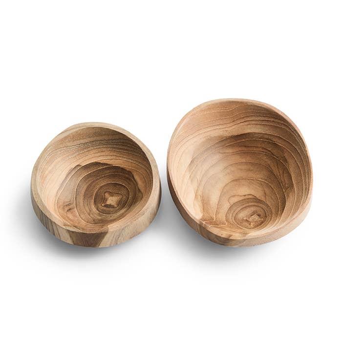 Houten schaaltjes Ubud met hoge rand, set van 2 voor wholesale door ByBazz