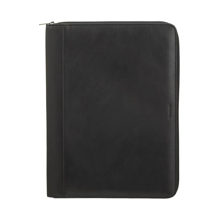 Nuvola Pelle Leather A4 Folder Zip Around Paper Bag Black for wholesale by dudu