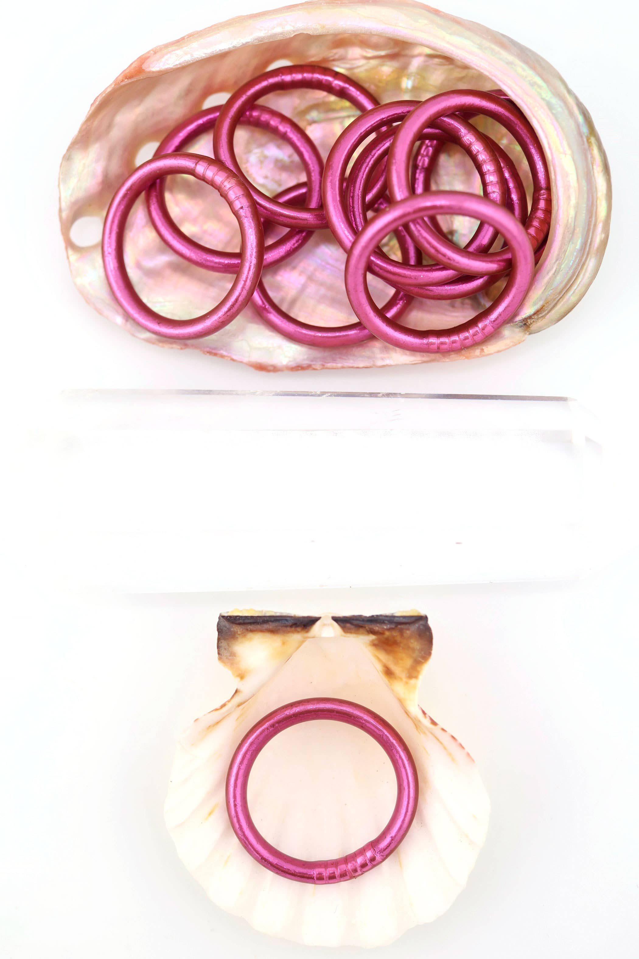 Woman Shops World - Vente Anneau/bague à empiler - Bagues de temple bouddhiste thaïlandaises simples, colorées, Kumlai30