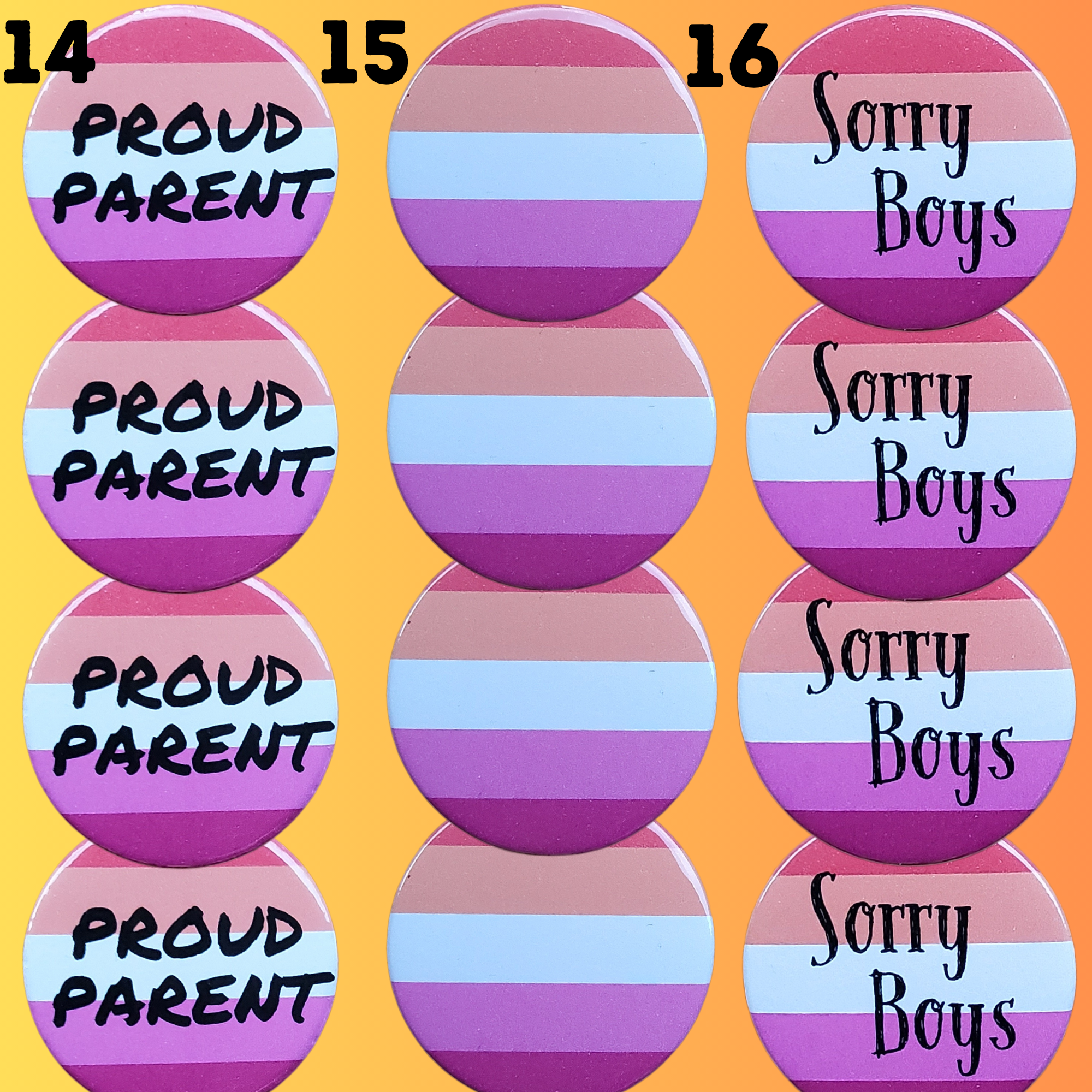 sent with Pride - Vente Épinglettes/boutons - Badges lesbiens Badges à épingles Pride Lesbian Pin Badges6